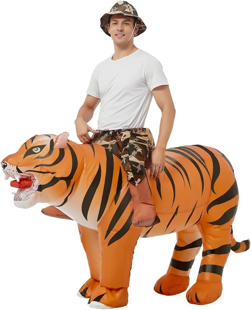 Costumes - زي النمر القابل للنفخ للبالغين، زي