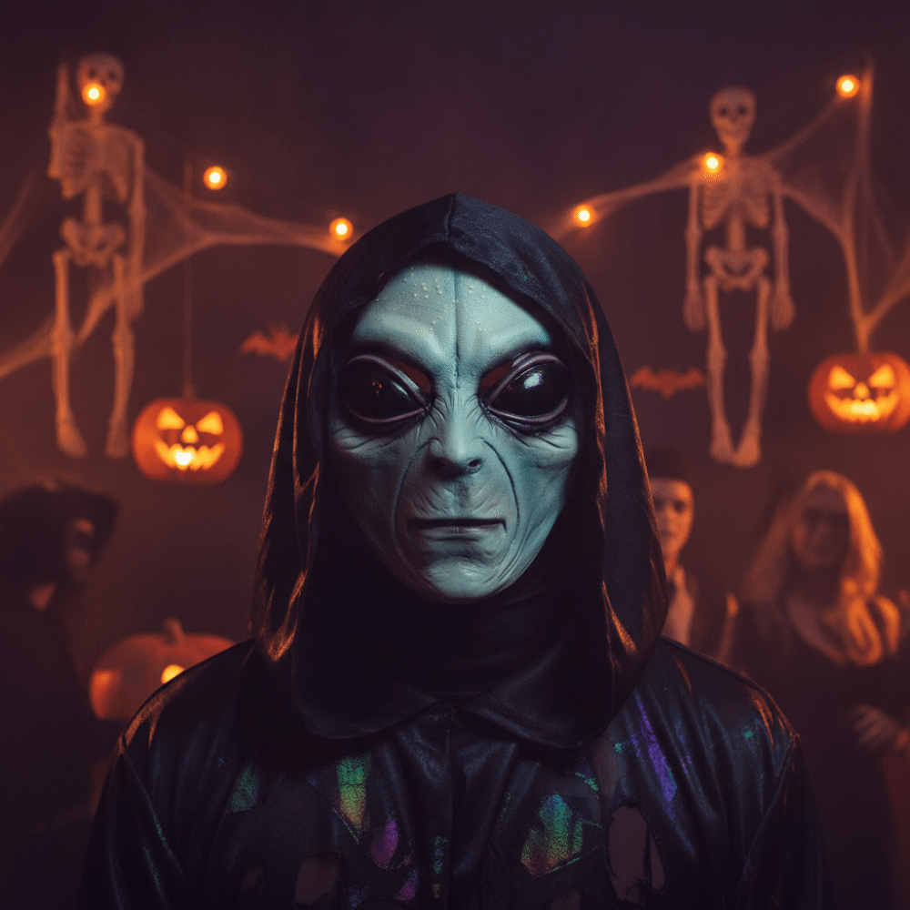 قناع فضائي من مادة اللاتكس، قن - مراجعة Latex Alien Mask Realistic وسعره